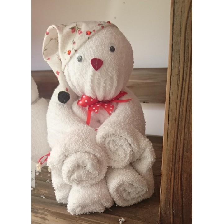 Orso grande 3 asciugamani viso 20 cm | CarinCasa