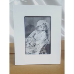 Porta foto in legno bianco 13x18 cm Voglia Matta