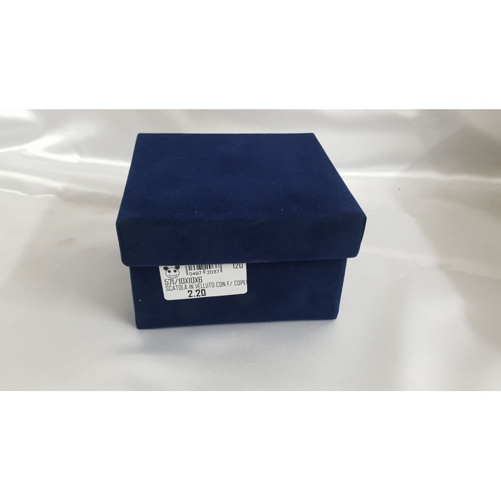Scatola in velluto 10x10x6h. cm con fondo e coperchio |…