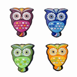 Gufo color magnete 4 ass.