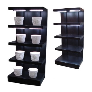 Espositore legno scuro zambiasi 18x25x50 cm | CarinCasa