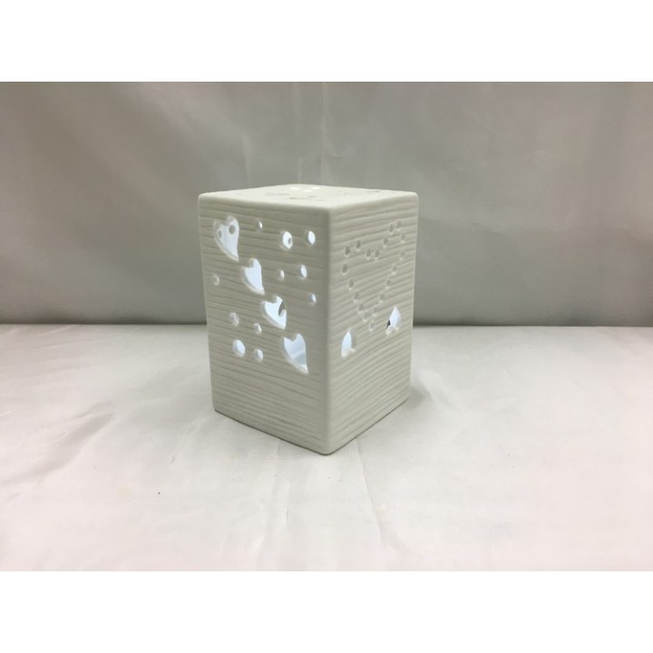 Lampada rettangolare traforata cuori 7,5x7,5x11,1 cm |…