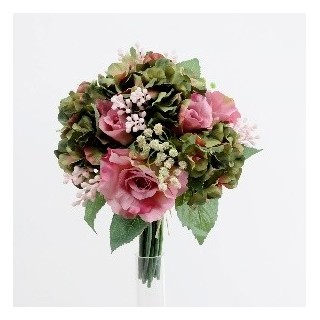 Bouquet c/rose e ortensie 30 cm | CarinCasa