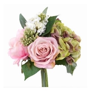 Bouquet rose e ortensia 30 cm | CarinCasa