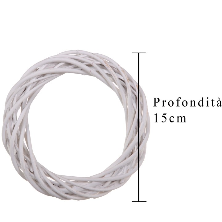 Coroncina bianca 15x2,5 cm | CarinCasa