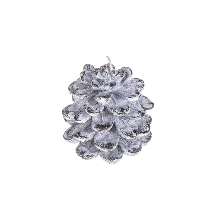 Candela natale pigna bianca 10.5 cm | CarinCasa