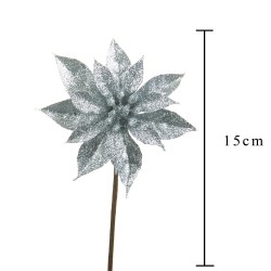 Pick stella natale c/glitter 15 cm