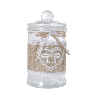 Glass barattolo con coperchio 7,5 x 15 cm | CarinCasa