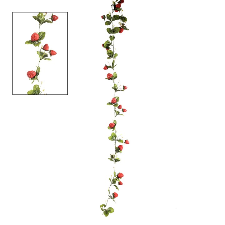 Ghirlanda c/fragole cm.180 red 460-1+5023 | CarinCasa