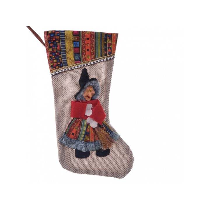 Calza befana c/decoro 30 cm | CarinCasa