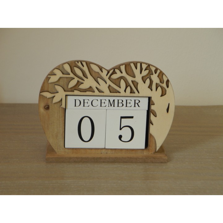 Datario in legno con albero della vita 15,5x6x11,5cm |…