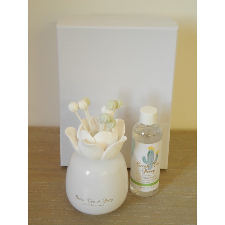 Profumatore da 100ml essenza the verde con stick e scatola…