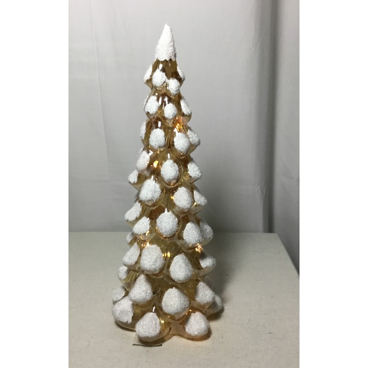 Albero a led in vetro dorato con effetto neve christmas 13…