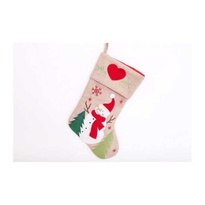 Calza di natale con babbo e pupazzo 40 cm 2 modelli…