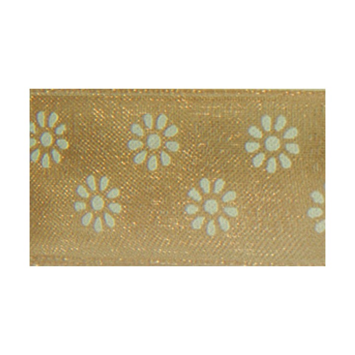 Nastro org. Flower mm20x25 mt tortora | CarinCasa