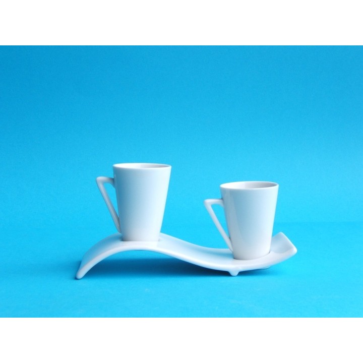 Set 2 tazze c/vassoietto | CarinCasa