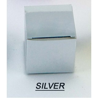 Scatola cubo in cartone argentato 6x6x6 cm | CarinCasa