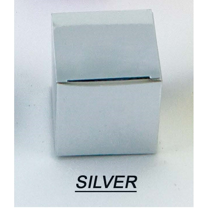 Scatola cubo in cartone argentato 6x6x6 cm | CarinCasa