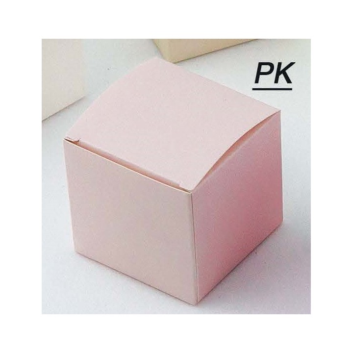 Scatola cubo in cartone rosa 6x6x6 cm | CarinCasa