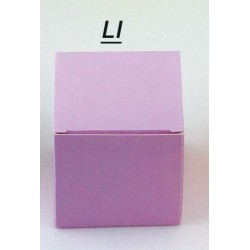 Scatola cubo in cartone lilla 6x6x6 cm