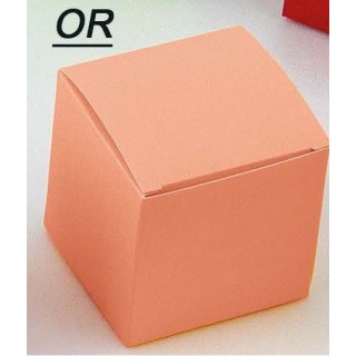 Scatola cubo in cartone pesca 6x6x6 cm | CarinCasa
