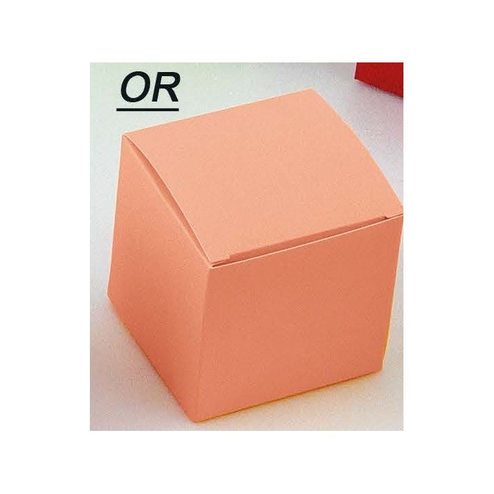Scatola cubo in cartone pesca 6x6x6 cm | CarinCasa
