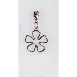 Ciondolo charm fiore vuoto in acciaio