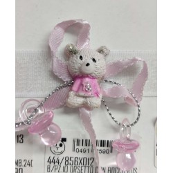 B/pz.10 orsetto con fiocco rosa imb.600