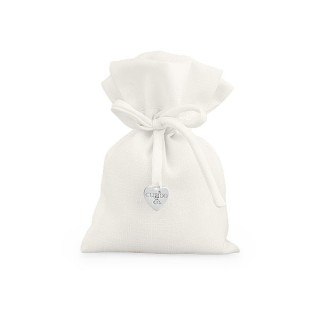 Sacchetto bianco in cotone con chiusura 10,5x15 cm |…