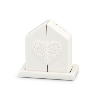 Sale e pepe con vassoietto in porcellana fantasia cuori |…