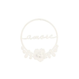 Decorazione cerchio bianco con glitter scritta amore |…