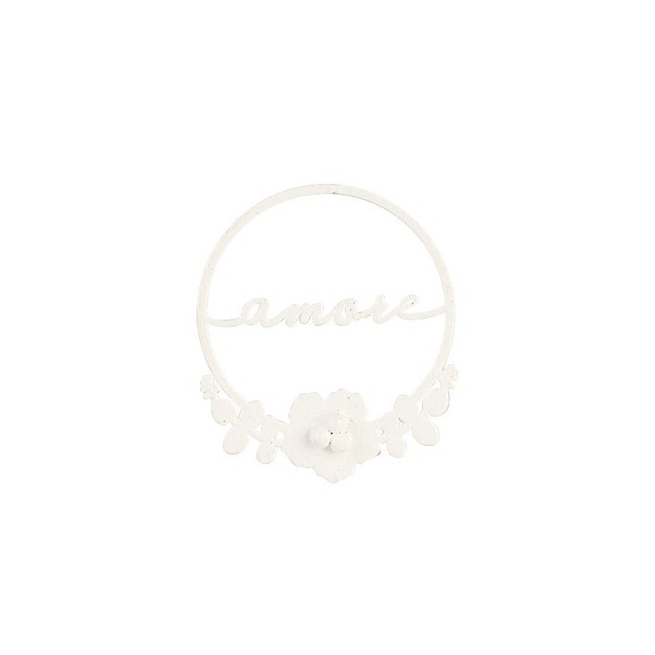 Decorazione cerchio bianco con glitter scritta amore |…