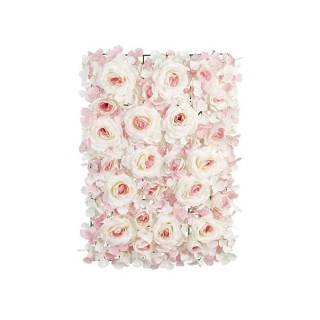 Pannello ortensie rose rosa e avorio 60 x 40 cm | CarinCasa