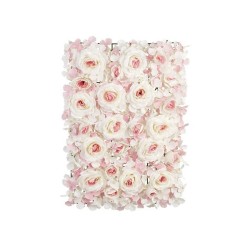Pannello ortensie rose rosa e avorio 60 x 40 cm