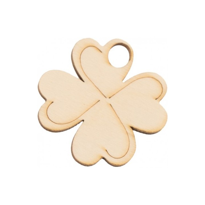 Applicaz.legno quadrifoglio cm.4(12/288) | CarinCasa