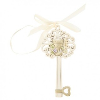 Chiave decorativa con calice e ostia per Comunione, 10 cm
