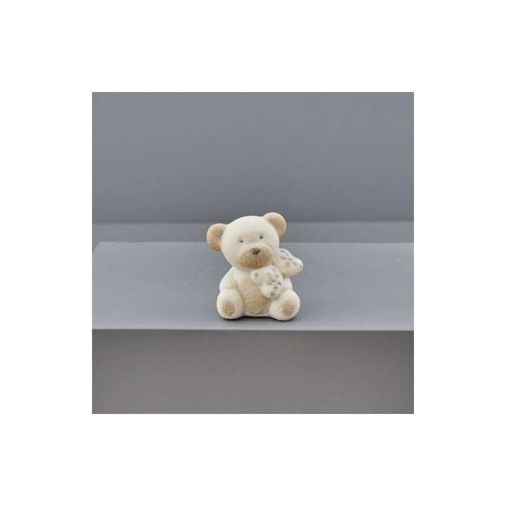 Tortora e bianco orsetto piccolo 4x4x5,5cm melograno |…