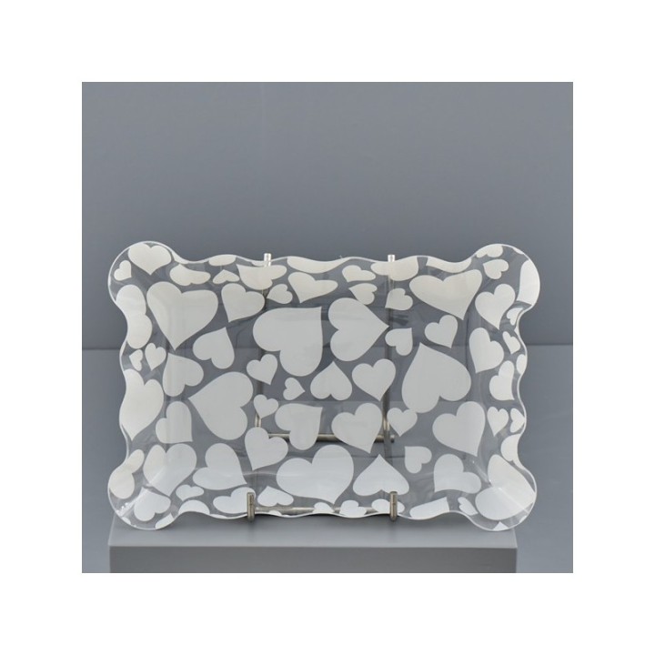 Cuori bianchi vassoio rettang. Grande 26,5x18x3,7 (1/200) |…