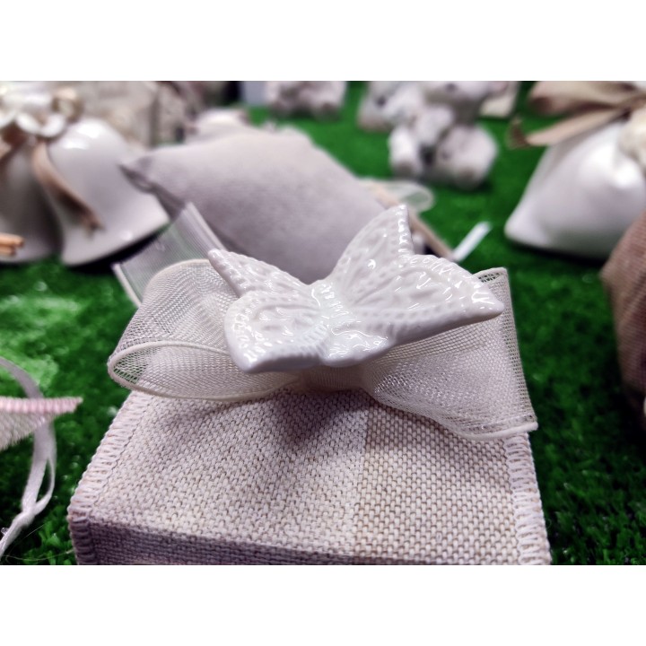 Farfalla bianca con magnete | CarinCasa