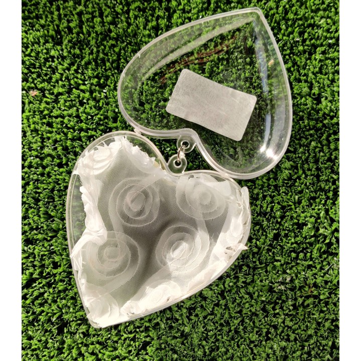 Scatola porta confetti assortiti panna e bianco con stoffa…