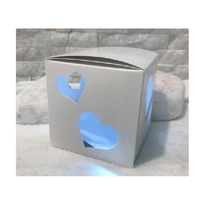 Scatola in cartone con led cm 8x8x8 | CarinCasa