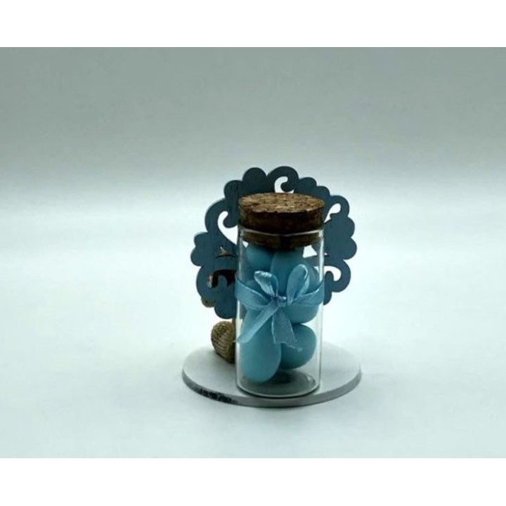 Albero della vita legno. Cuoricini azz. Orso | CarinCasa