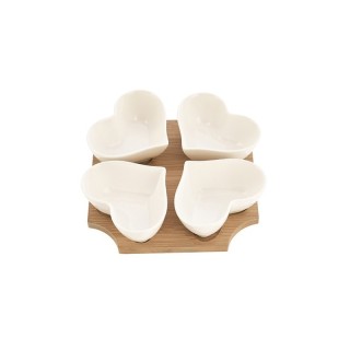 Antipastiera 4 cuori cm. 18x18 | CarinCasa