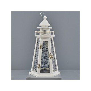 Faro bianco esagonale grande cm19,5x17x38 (1/2/12) |…