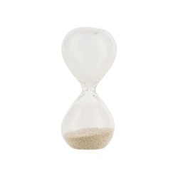 Clessidra in vetro con sabbia, durata 1 minuto, altezza 13 cm