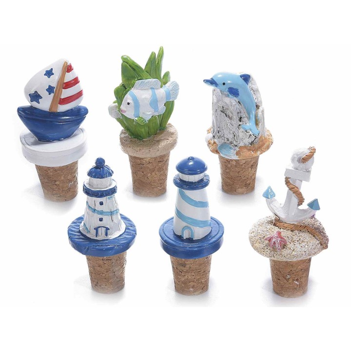 Tappo in sughero con personaggi marini assortiti Ø 2 x 4,5…