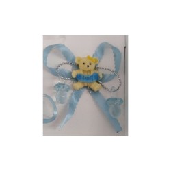 B/pz.10 orsetto fiocco celeste imb.600